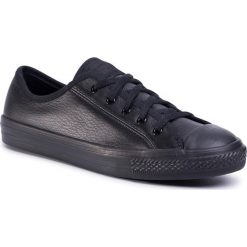Trampki CONVERSE - Ctas Dainty Ox 564986C Black/Black/Black. Czarne półbuty damskie Converse, bez wzorów, ze skóry, bez zapięcia. Za 339,00 zł.