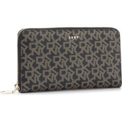 Duży Portfel Damski DKNY - Bryant-New Zip Arou R831J658 Ebony/Blk NHO. Czarne portfele damskie DKNY, bez wzorów, ze skóry ekologicznej. W wyprzedaży za 359,00 zł.
