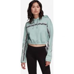 Adidas Originals Bluza Zielony. Zielone bluzy damskie adidas Originals, bez wzorów, z bawełny, bez rękawów, bez kaptura. Za 240,95 zł.