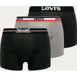 Levi's - Bokserki (3-pack). Czarne bokserki męskie Levi's®, z nadrukiem, z elastanu. Za 149,90 zł.