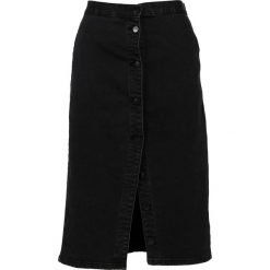 Spódnica - 70-3114 NERO. Czarne spódniczki damskie Unisono, na co dzień, s, bez wzorów, z elastanu, proste. Za 59,00 zł.