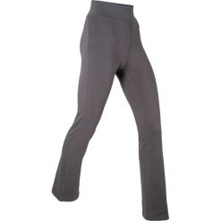 Legginsy sportowe, długie LEVEL1 bonprix szary. Szare spodnie damskie bonprix, bez wzorów, na fitness i siłownię. Za 54,99 zł.