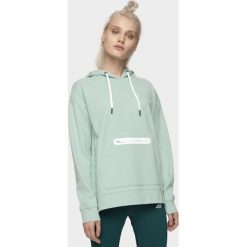 Bluza damska BLD211 - mięta. Szare bluzy damskie 4f, bez wzorów, z dzianiny, bez rękawów, bez kaptura. Za 149,99 zł.