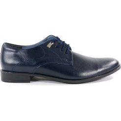 PÓŁBUTY WIZYTOWE MOR QOM90 GRA. Buty wizytowe męskie MOREK, ze skóry, bez zapięcia. Za 159,00 zł.