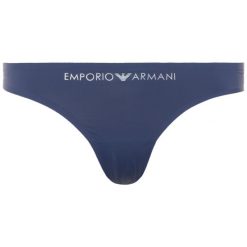 Stringi Emporio Armani Underwear 162468 0P284 15434. Niebieskie stringi damskie Emporio Armani Underwear, l, bez wzorów, z elastanu. W wyprzedaży za 119,00 zł.
