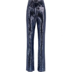 Spodnie materiałowe Marciano Guess 94G108 6877Z. Niebieskie spodnie damskie MARCIANO GUESS, z aplikacjami, z elastanu. W wyprzedaży za 389,00 zł.