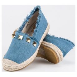 Tomsy damskie: Bestelle jeansowe espadryle z dżetami niebieskie