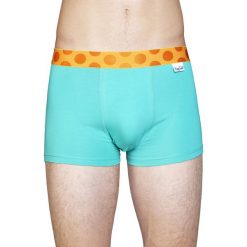 Happy Socks - Bokserki Mens Trunk Solid. Zielone bokserki męskie marki Happy Socks, z elastanu. W wyprzedaży za 59,90 zł.