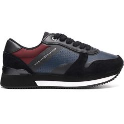 Tommy Hilfiger Tenisówki Czarny. Czarne trampki i tenisówki damskie TOMMY HILFIGER, bez wzorów, z materiału, bez zapięcia. Za 426,95 zł.