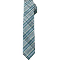 Zielono-Szary Stylowy Krawat (Śledź) Męski -ALTIES- 5 cm, w Szkocką Kratkę, Wąski KRALTStani0219. Żółte krawaty męskie Alties, w kratkę, z tkaniny, eleganckie. Za 25,00 zł.