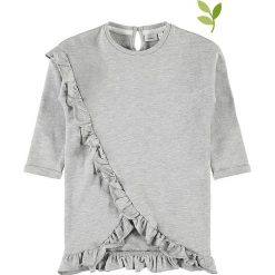 Bluza "Oya" w kolorze szarym. Szare bluzy niemowlęce name it girls, bez wzorów, z bawełny, bez rękawów, bez kaptura. W wyprzedaży za 42,95 zł.