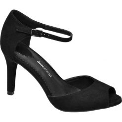 Sandały damskie: sandały peep toe Graceland czarne