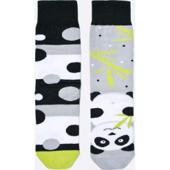 Nanushki - Skarpetki Lazy Panda. Szare skarpetki damskie marki Nanushki, bez wzorów, z elastanu. Za 24,90 zł.
