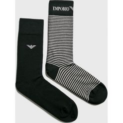 Emporio Armani - Skarpety. Czarne skarpetki męskie marki Emporio Armani, z bawełny. Za 89,90 zł.