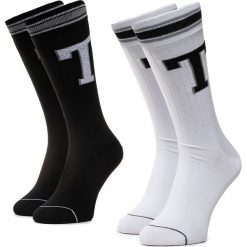 Zestaw 2 par wysokich skarpet unisex TOMMY HILFIGER - 472021001 White 300. Czarne skarpetki damskie TOMMY HILFIGER, bez wzorów, z elastanu. Za 59,00 zł.