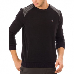 Sweter w kolorze czarnym. Czarne swetry klasyczne męskie GALVANNI, l, z okrągłym kołnierzem. W wyprzedaży za 179,95 zł.