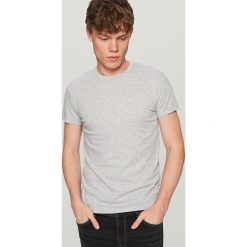 T-shirty męskie: Melanżowy t-shirt basic – Jasny szar
