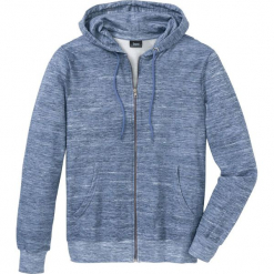 Bluza rozpinana z kapturem bonprix niebieski melanż. Niebieskie bluzy męskie bonprix, s, bez wzorów, z kapturem, bez rękawów, z kapturem. Za 79,99 zł.