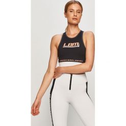 LaBellaMafia - Biustonosz sportowy. Czarne biustonosze sportowe damskie LABELLAMAFIA, s, z nadrukiem, z elastanu. Za 139,90 zł.