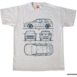 Koszulka VOLKSWAGEN GOLF 7 - 1 GRAY tshirt. Szare koszulki męskie Pakamera, m, z nadrukiem, z golfem, bez rękawów. Za 77,00 zł.