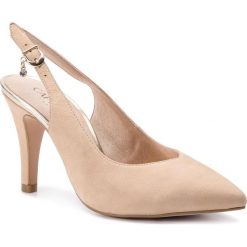 Sandały CAPRICE - 9-29602-22 Beige Nubuc 401. Brązowe klapki damskie Caprice, bez wzorów, ze skóry, bez obcasa, na obcasie. W wyprzedaży za 189,00 zł.