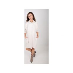 Sukienka Venezia. Brązowe sukienki damskie marki Easy- Peasy, m, bez wzorów, bez kołnierzyka, bez rękawów, oversize. Za 239,00 zł.