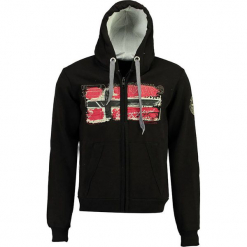 Bluza "Gayto" w kolorze czarnym. Czarne bluzy męskie rozpinane marki Geographical Norway Men, m, z haftami. W wyprzedaży za 136,95 zł.