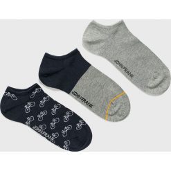 John Frank - Stopki (3 pack). Skarpetki męskie John Frank, bez wzorów, z elastanu. Za 29,90 zł.