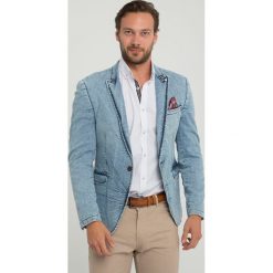 Marynarki męskie slim fit: Marynarka „Erin” – Slim fit – w kolorze błękitnym
