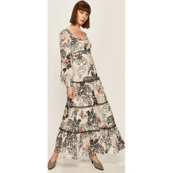 Pinko - Sukienka. Sukienki damskie Pinko, na co dzień, m, w kwiaty, z bawełny, casualowe, z włoskim kołnierzykiem, z długim rękawem, długie, maxi, rozkloszowane. Za 1639,00 zł.