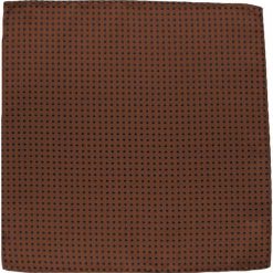 Elegancka, Męska Poszetka - ALTIES - Brąz w Groszek POSZALTTANIA0079. Poszetki męskie Alties, w grochy, z materiału, eleganckie. Za 16,90 zł.
