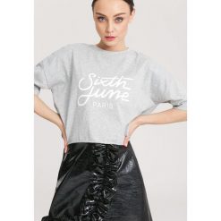 Szara Bluzka Inhorn. Szare bluzki z odkrytymi ramionami marki Sixth June, l, z elastanu. Za 119,99 zł.