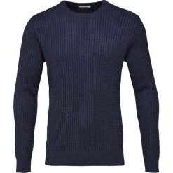 Swetry klasyczne męskie: Knowledge Cotton Apparel CABLE Sweter total eclipse
