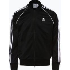 Adidas Originals - Damska bluza rozpinana, czarny. Czarne bluzy damskie adidas Originals, s, w paski, bez rękawów, bez kaptura. Za 349,95 zł.
