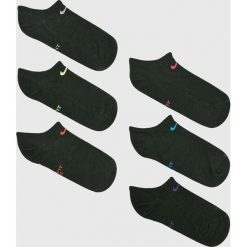 Nike - Skarpetki (6-pack). Czarne skarpetki damskie Nike, z bawełny. W wyprzedaży za 69,90 zł.