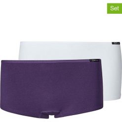 Pełne figi (2 pary) w kolorze białym i fioletowym. Białe majtki dziewczęce Skiny Girls. W wyprzedaży za 27,95 zł.