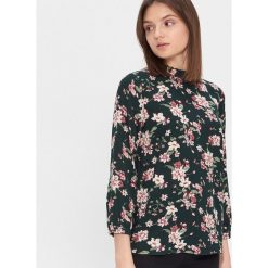 Bluzka w kwiaty - Khaki. Brązowe bluzki damskie House, s, w kwiaty, bez kołnierzyka, bez rękawów. Za 79,99 zł.