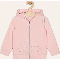 Blukids - Bluza dziecięca 74-98 cm. Różowe bluzy dziewczęce Blukids, z aplikacjami, z elastanu, bez rękawów, z kapturem. W wyprzedaży za 59,90 zł.