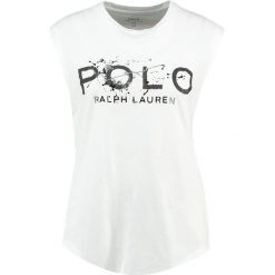 Bluzki, topy, tuniki: Polo Ralph Lauren GRAP Tshirt z nadrukiem white