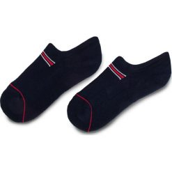 Zestaw 2 par stopek męskich TOMMY HILFIGER - 392023001 Dark Navy 322. Niebieskie skarpetki męskie z elastanu. Za 44,99 zł.