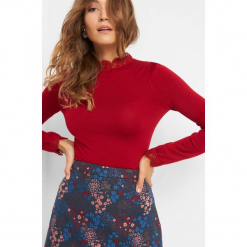Sweter z koronkową stójką. Pomarańczowe bez kategorii Orsay, m, z poliesteru, ze stójką. Za 79,99 zł.