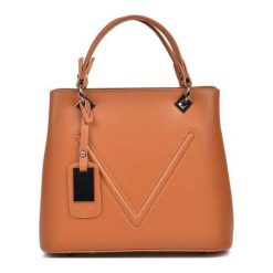 Sofia Cardoni Skórzana torebka AW18SC3118 Cognac. Brązowe torebki klasyczne damskie Sofia Cardoni, bez wzorów, bez dodatków. W wyprzedaży za 361,00 zł.