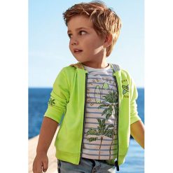 Mayoral - Bluza dziecięca 92-134 cm. Niebieskie bluzy chłopięce Mayoral, z nadrukiem, z elastanu, bez rękawów, z kapturem. W wyprzedaży za 89,90 zł.