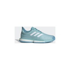 Buty adidas Buty SoleCourt Boost Parley. Niebieskie trampki męskie Adidas, bez wzorów, bez zapięcia. Za 679,00 zł.