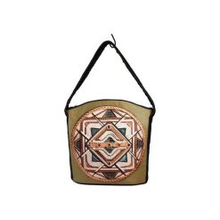 Torebka BOHO mandala - model Koonga (M46-B). Brązowe torebki klasyczne damskie Bags.life, z nadrukiem, z bawełny, boho, z nadrukiem, bez dodatków. Za 279,20 zł.