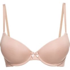Biustonosz "push up" bonprix matowy beżowy. Brązowe biustonosze bonprix, w paski. Za 37,99 zł.