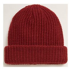 Mango Man - Czapka Beanie. Brązowe czapki zimowe męskie Mango Man, z bawełny. Za 69,90 zł.
