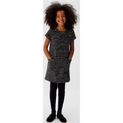 Mango Kids - Sukienka dziecięca Espe5 110-164 cm. Czarne sukienki dziewczęce Mango Kids, bez wzorów, z bawełny, casualowe, z krótkim rękawem, krótkie, mini, proste. Za 99,90 zł.