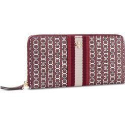 Duży Portfel Damski TORY BURCH - Gemini Link Canvas Zip Continental Wallet 55311 Royal Burgundy 989. Czerwone portfele damskie Tory Burch, bez wzorów, ze skóry ekologicznej. W wyprzedaży za 459,00 zł.