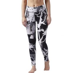LEGGINSY REEBOK ELEMENTS (XS). Legginsy sportowe damskie Reebok, s, z nadrukiem, z dzianiny, na fitness i siłownię. W wyprzedaży za 119,99 zł.